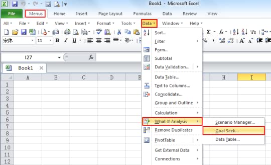 where is the what if analysis in excel 2011 for mac